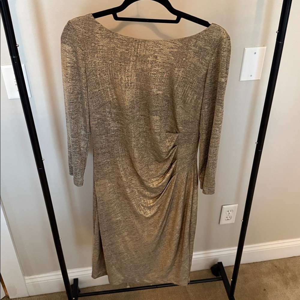 Elegant Gold and Black Women's Dress